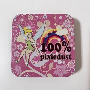 Disney Tinkerbell 100% Pixiedust Square Tin 3.5" x 3.5"
